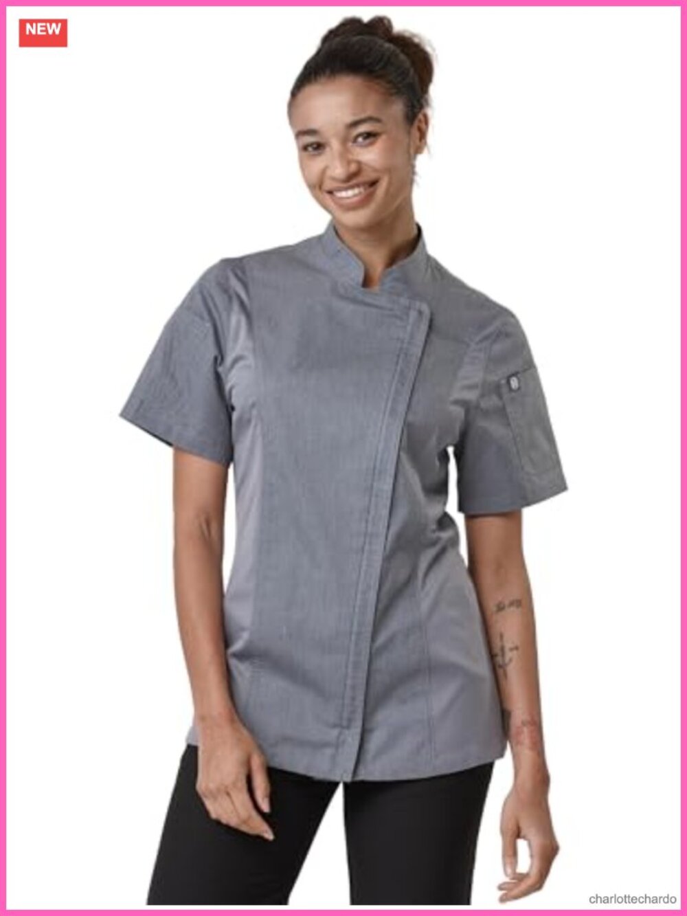 Women's Short Sleeve Chef Coat Cool Vent Chef Jacket 2847SJW